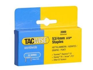 Tacwise 53 Light-Duty Staples 4mm (Type JT21 A) (Pack 2000) (5018505104043) TAC0333