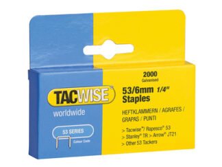 Tacwise 53 Light-Duty Staples 6mm (Type JT21 A) (Pack 2000) (5018505100397) TAC0334