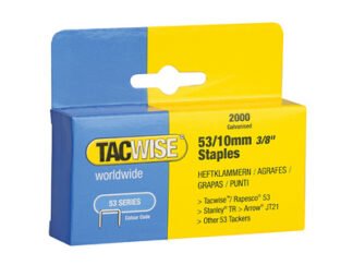 Tacwise 53 Light-Duty Staples 10mm (Type JT21 A) (Pack 2000) (5018505100410) TAC0336