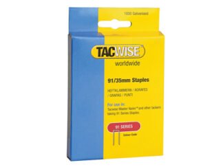 Tacwise 91 Narrow Crown Staples 35mm - Electric Tackers (Pack 1000) (5018505103169) TAC0746