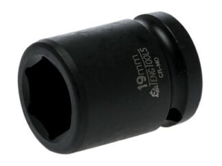 Teng Impact Socket Hexagon 6-Point 1/2in Drive 19mm (5020385126565) TEN920519N
