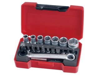 Teng T1420 Socket Bit Set of 20 1/4in Drive (5020385010826) TENT1420