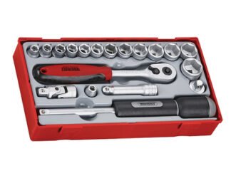 Teng TT3819 Regular Metric Socket Set, 19 Piece - 3/8in Drive (5020385010345) TENTT3819