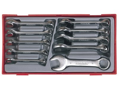 Teng TT6010M Metric Midget Combination Spanner Set, 10 Piece (5020385041813) TENTT6010M