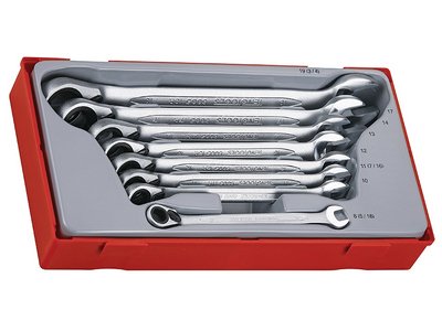 Teng TT6508R Metric Ratchet Combination Spanner Set, 8 Piece (5020385041660) TENTT6508R