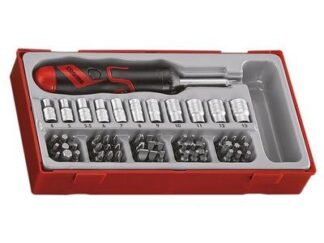 Teng Angled Ratcheting Bit Driver & Socket Set, 64 Piece (5020385063716) TENTTMDRT64