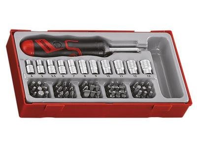 Teng Angled Ratcheting Bit Driver & Socket Set, 64 Piece (5020385063716) TENTTMDRT64