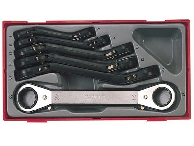 Teng TTRORS Metric Ratchet Ring Spanner Set, 6 Piece (5020385041714) TENTTRORS