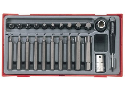 Teng TTTX23 TX Bit Socket Set, 23 Piece - 1/2in Drive (5020385030756) TENTTTX23