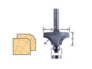 Trend 46/12 x 1/4 TCT Bearing Guided Ovolo & Round Over 4.8mm Radius (5027654008218) TRE461214TC