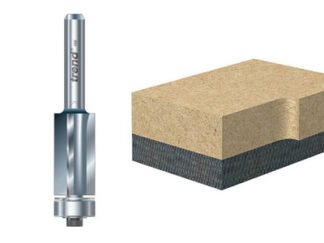 Trend 46/80 x 1/4 TCT 90 degrees Bearing Guided Triple Flute Cutter 12.7 x 25.4mm (5027654009185) TRE468014TC