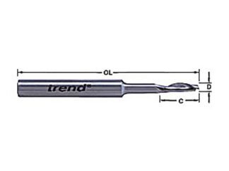 Trend 50/19 x 8mm HSSE Steel Helical Plunge Bit 5mm (5027654009765) TRE50198HSE