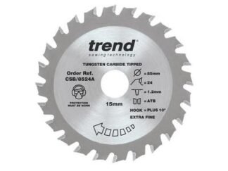 Trend CraftPro Mini Saw Blade 85 x 15mm x 24T (5027654062326) TRECSB8524A