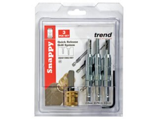 Trend SNAP/DBG/SET Drill Bit Guide Set with Quick Chuck - 5/64in 7/64in & 9/64in (5027654320051) TRESNAPDBGS