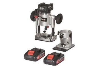 Trend T18S/R14K2 1/4in Router 18V 2 x 4.0Ah Li-ion (5027654073278) TRET18SR14K2