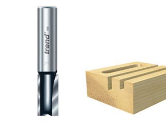 Trend TR12 x 1/4 TCT Two Flute Cutter Long Shank 12 x 19mm (5027654031766) TRETR1214TC