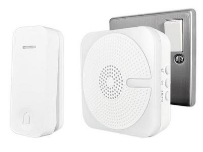 Uni-Com Plug-In Door Chime with Kinetic Bell Push (5017329366408) UNC66408