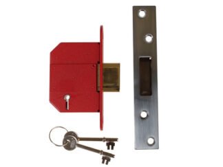 Union StrongBOLT 2100S BS 5 Lever Mortice Deadlock 81mm 3in Satin Chrome Box (5011802129146) UNNJ2100SC30