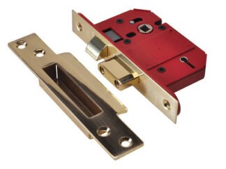 Union StrongBOLT 2200S BS 5 Lever Mortice Sashlock Satin Brass 68mm Box (5011802129887) UNNJ2200SP25