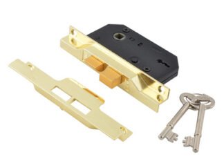 Union 2242 2 Lever Mortice Rebated Sashlock Electro Brass 65.5mm 2.5in Visi (5011802000636) UNNY2242EB25