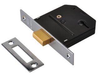 Union ES-DL Essentials 3 Lever Mortice Deadlock Chrome 65mm 2.5in Visi (5011802171121) UNNYESDLCH25