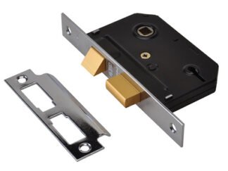 Union ES-SL Essentials 3 Lever Mortice Sashlock Chrome 65mm 2.5in Visi (5011802171046) UNNYESSLCH25