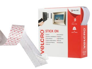 Velcro Brand Stick On Tape 20mm x 10m White (5030610602191) VEL60219