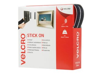 Velcro Brand Stick On Tape 20mm x 10m Black (5030610602207) VEL60220