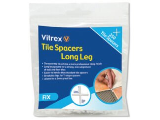 Vitrex Long Leg Spacer 3mm (Pack 250) (5011204614479) VITLLS3250