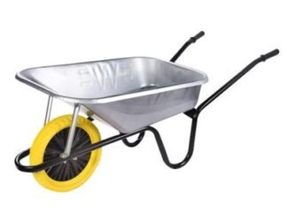 Walsall 90L Galvanised Builders Wheelbarrow - Puncture Proof (5036610001385) WALBGVPPDD