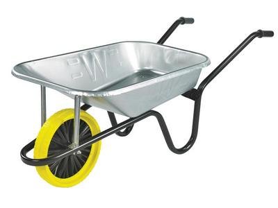 Walsall 85L Galvanised Contractor Wheelbarrow - Puncture Proof (5036610001538) WALCGVPP *Restrictions - See Description*