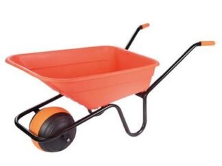 Walsall 90L Orange Polypropylene Wheelbarrow - Duraball (5036610001910) WALDBORGPPDD
