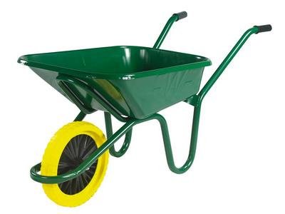 Walsall 90L Green Heavy-Duty Endurance Wheelbarrow - Puncture Proof (5036610001378) WALEGPPDD *Restrictions - See Description*