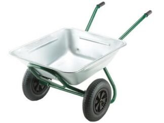 Walsall 175L Galvanised Garden Twin Wheelbarrow (5036610000524) WALGRTWGVPDD *Restrictions - See Description*