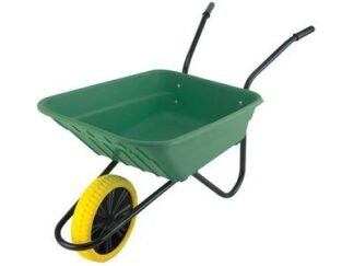 Walsall 90L Green Polypropylene Wheelbarrow - Puncture Proof (5036610001187) WALSHGPPDD *Restrictions - See Description*