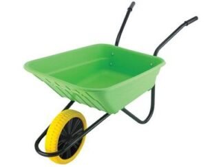 Walsall 90L Lime Polypropylene Wheelbarrow - Puncture Proof (5036610001224) WALSHLMPPDD *Restrictions - See Description*