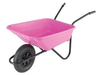 Walsall 90L Pink Polypropylene Wheelbarrow (5036610000418) WALSHPINKP *Restrictions - See Description*