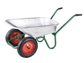 Walsall 90L Galvanised Windsor Twin Wheelbarrow (5036610001897) WALWGVTWPDD *Restrictions - See Description*