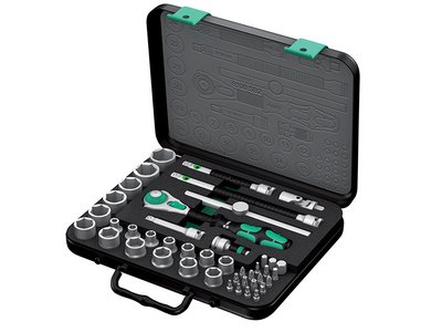 Wera 8100 SB 2 Zyklop Speed Ratchet & Socket Set of 43 Metric 3/8in Drive (4013288121141) WER003594