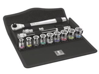 Wera 8100 SB HF 1 Zyklop Metal Switch Socket Set of 13 Metric 3/8in Drive (4013288195081) WER003785