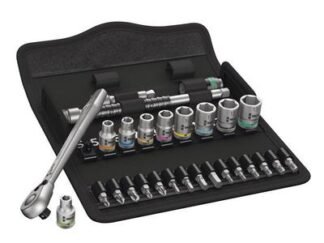 Wera 8100 SA 8 Zyklop Metal Switch Slim Ratchet & Socket Set of 28 Metric 1/4in Drive (4013288173836) WER004018