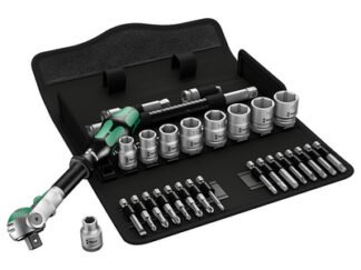 Wera 8100 SB 6 Zyklop Speed Ratchet & Socket Set of 29 Metric 3/8in Drive (4013288173911) WER004046
