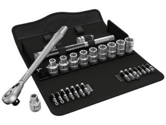 Wera 8100 SC 8 Zyklop Metal Switch Slim Ratchet & Socket Set of 28 Metric 1/2in Drive (4013288173881) WER004078