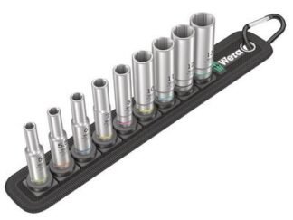 Wera Belt A Deep 1 Socket Set of 9 Metric 1/4in Drive (4013288210371) WER004525
