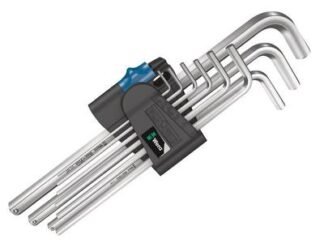 Wera 950/9 Chrome Plated Holding Function Hex-Plus L-Key Set, 9 Piece (1.5-10mm) (4013288207227) WER022130