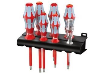 Wera Kraftform Plus VDE Stainless Steel Screwdriver Set, 7 Piece (4013288118073) WER022728