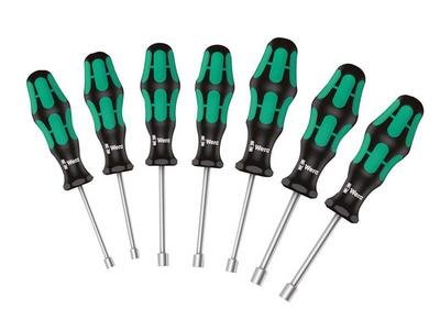 Wera 395 HO/7 SM Kraftform Hollow Shaft Nutspinner Set, 7 Piece (4013288111432) WER029510