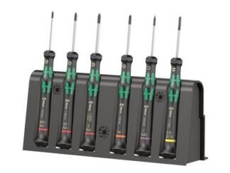 Wera 2050/6 Kraftform Micro Screwdriver Set, 6 Piece (4013288194794) WER030181