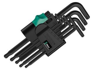 Wera 967/9 TX 1 SB BlackLaser L-Key Set of 9 (TX8-TX40) (4013288106438) WER073598