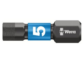 Wera 840/1 Impaktor Insert Bit Hex-Plus 5mm x 25mm Carded (4013288158345) WER073905